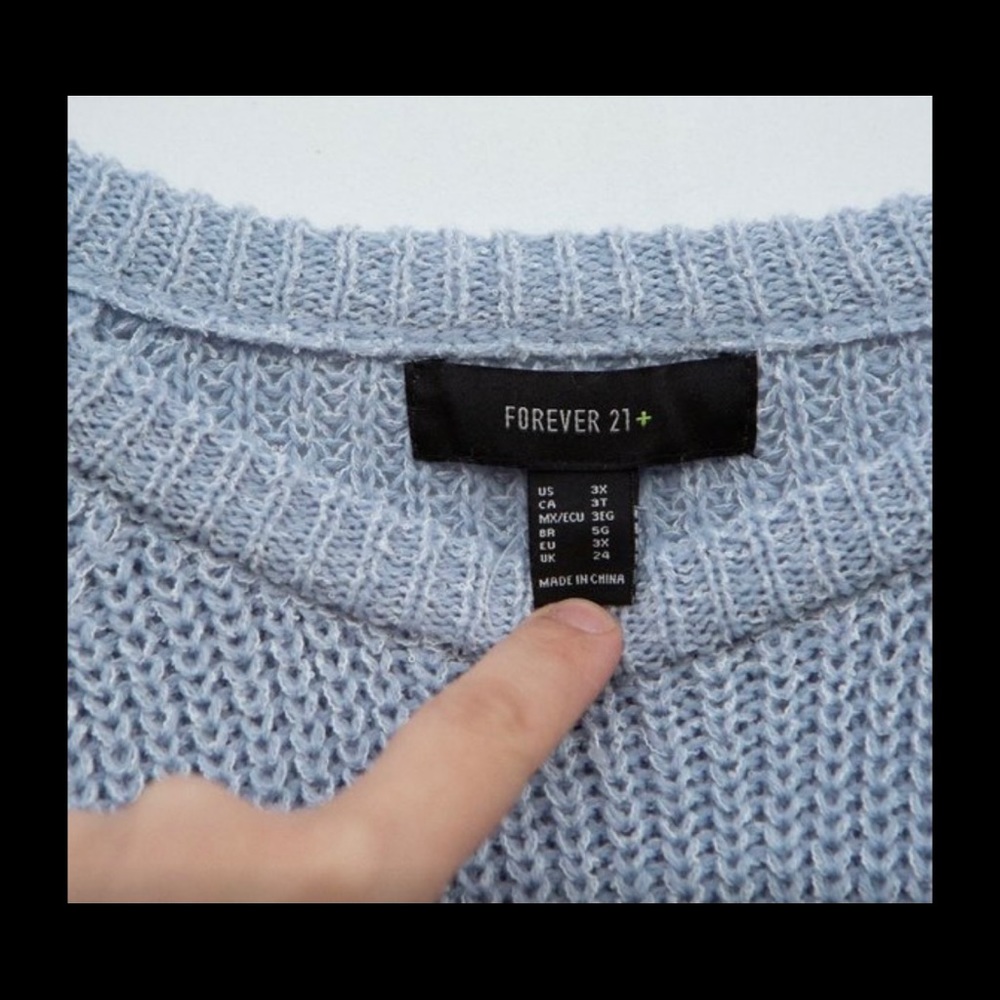 Forever 21 Plus Bishop Sleeved Knit Sweater